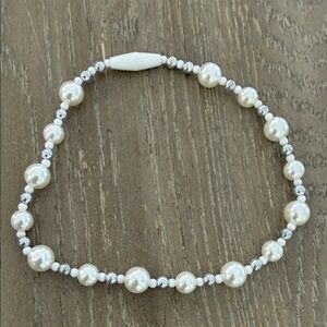 Cat & Jack Pearl and Silver Beaded Necklace